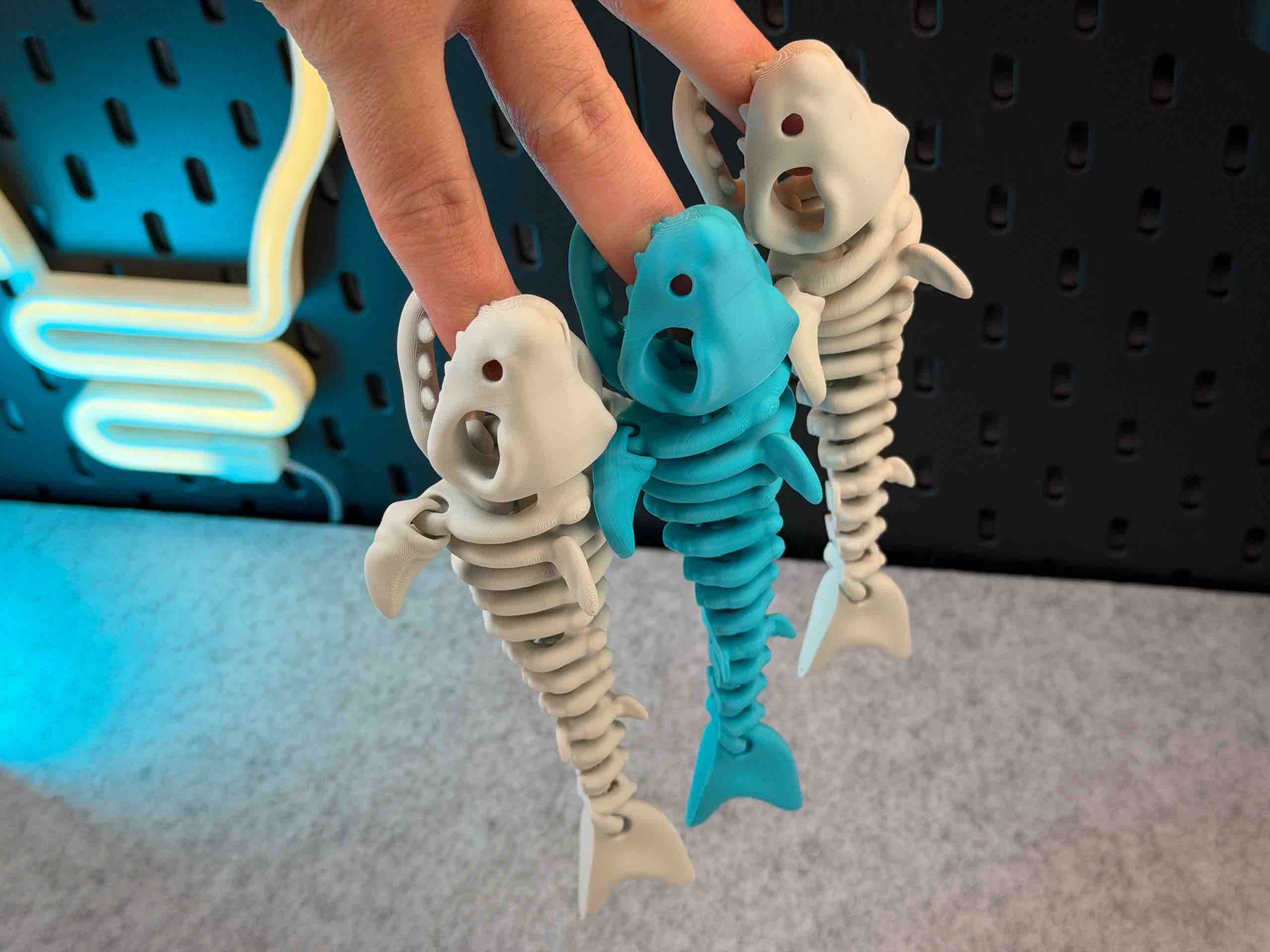 White skeleton shark articulated